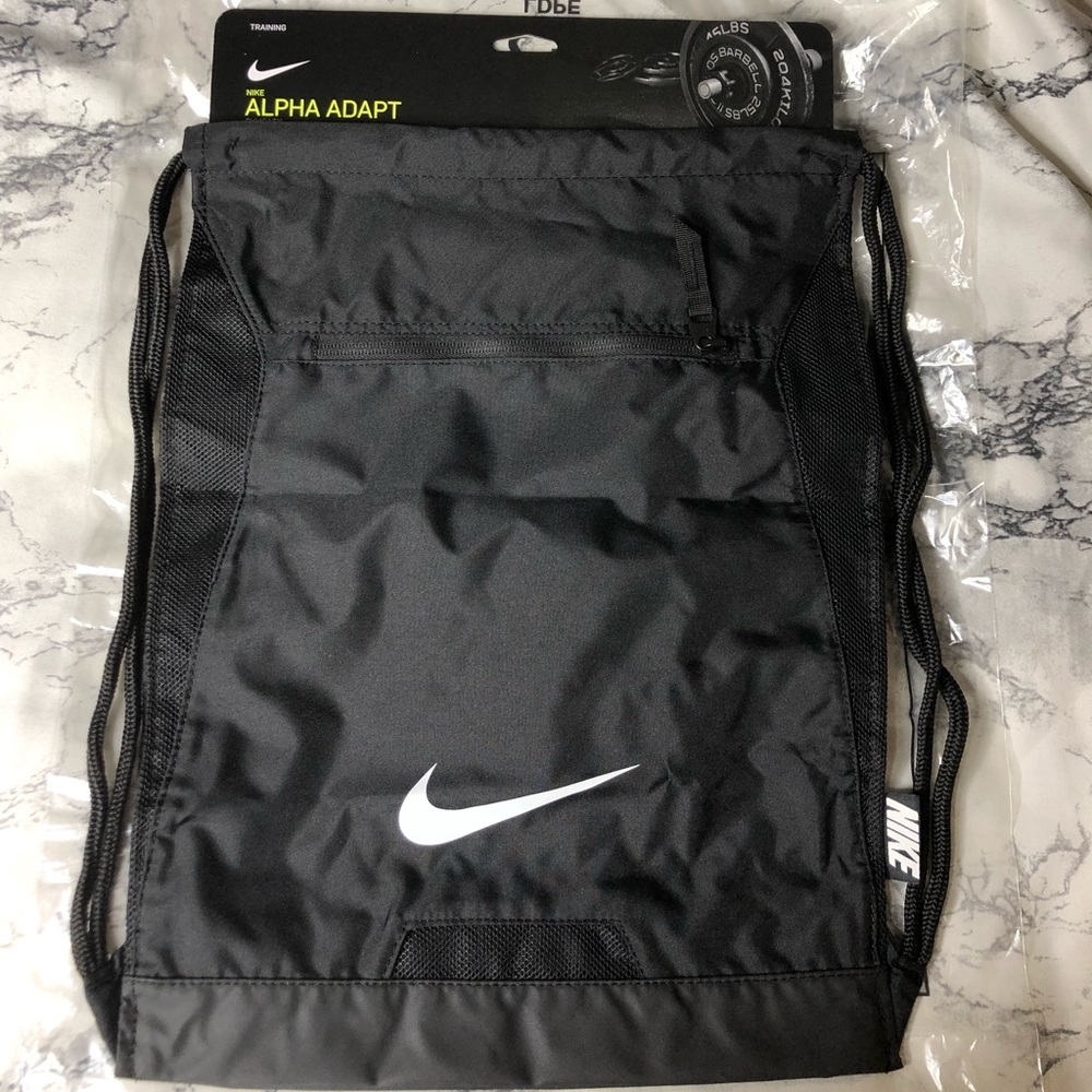 New Nike black Alpha Adapt gymsack